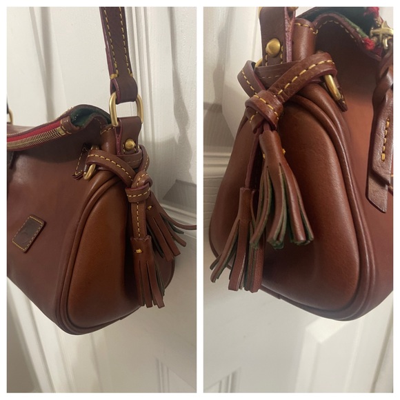 Dooney & Bourke Mini Dark Brown Florentine Leather Crossbody - Picture 13 of 16